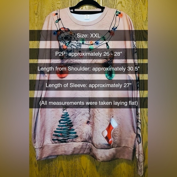 Unisex Festive 3D Print Novelty Christmas Sweater Ugly Christmas Sweatshirt XXL - Picture 10 of 12